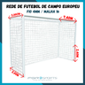Rede De Futebol De Campo Europeu / Fio 4 Milímetros / Malha 16