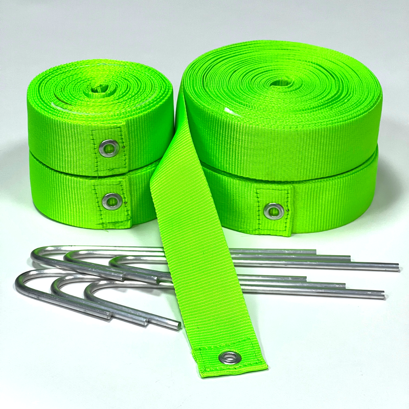 fita para demarcar quadra de beach tennis e volei 16x8 verde fluor 1