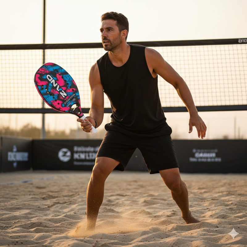 Raquete Beach Tennis Zand Z Defender 12K - Precisão e Controle